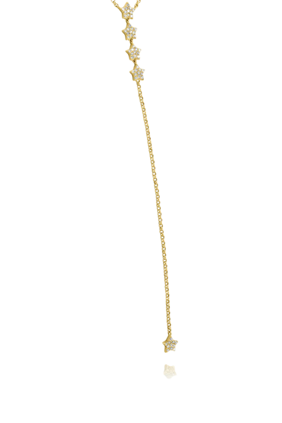 PAVE DIAMOND STAR LARIAT NECKLACE