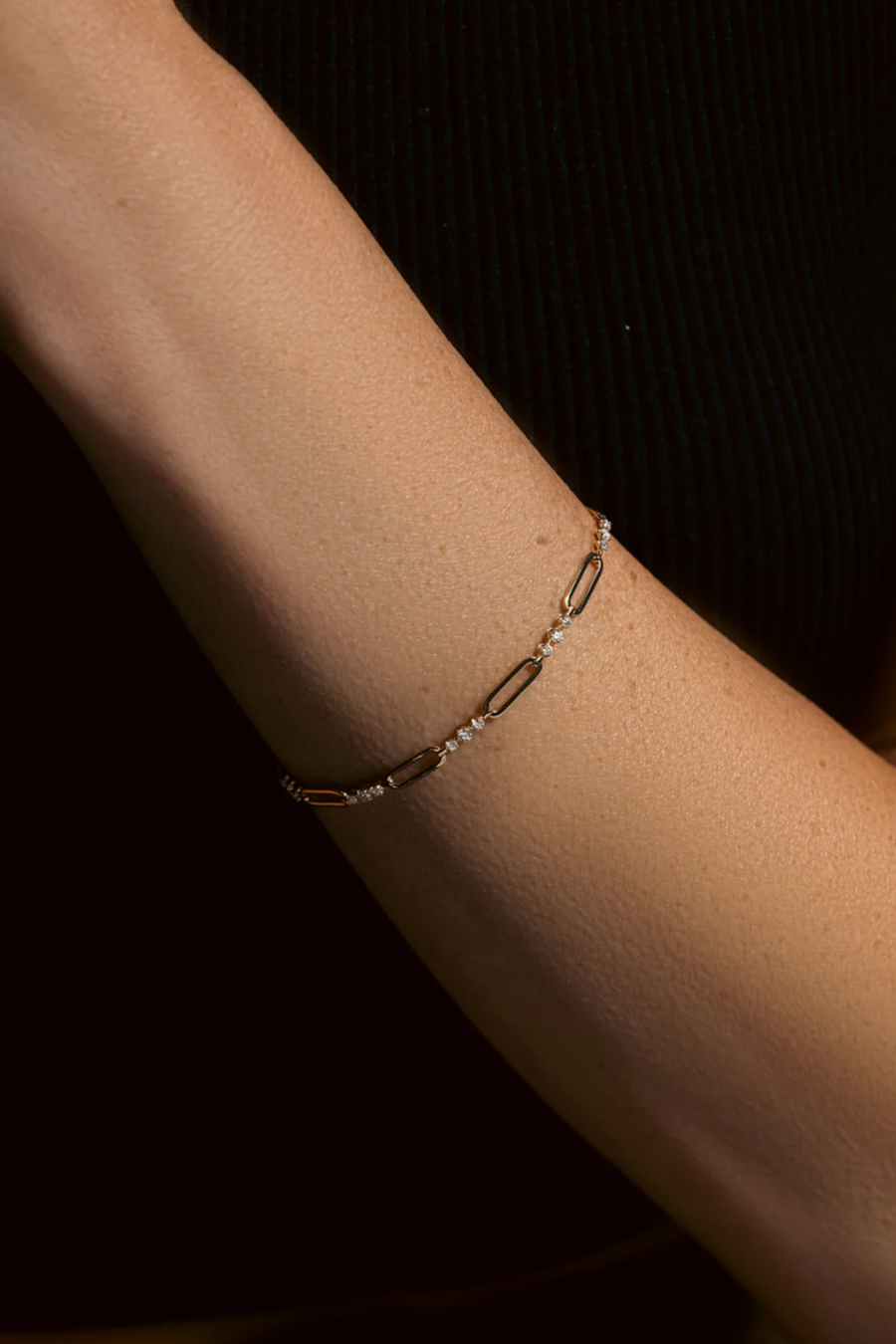 DIAMOND LINK STATION BRACELET