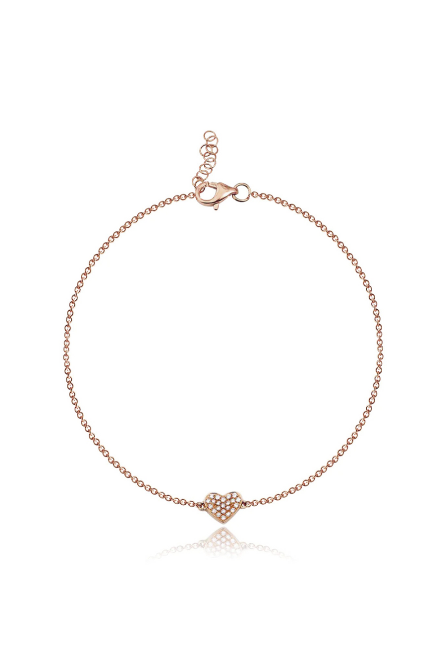 DIAMOND PAVE HEART BRACELET