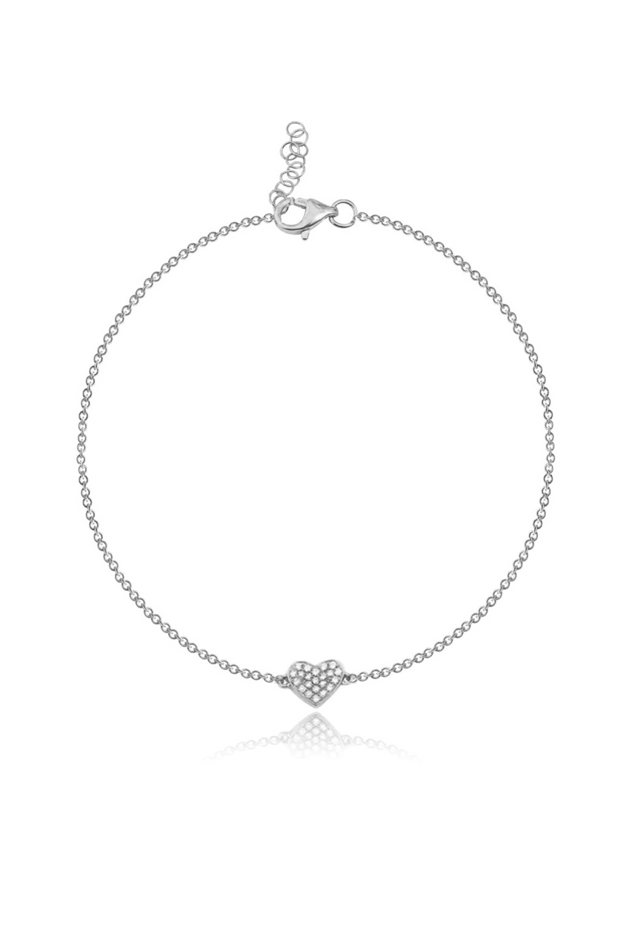 DIAMOND PAVE HEART BRACELET