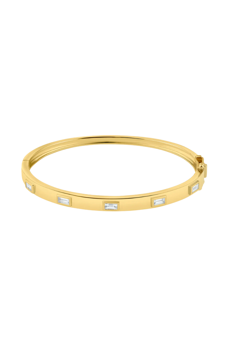 BAGUETTE DIAMOND INLAY BANGLE