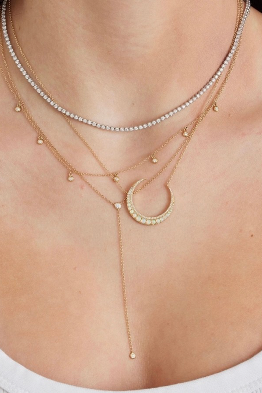 MODERN TENNIS NECKLACE